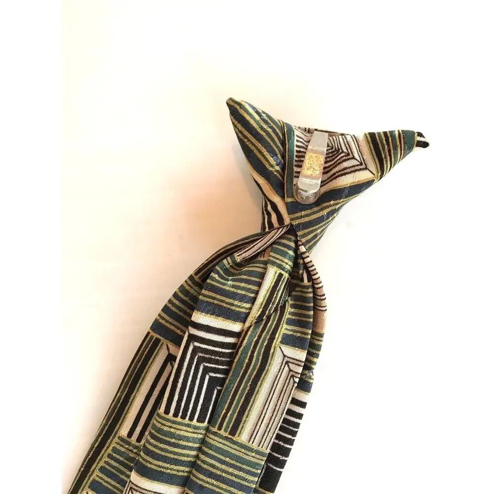Clip On Tie,Boy's Black and White,PreTied Michael James traditional Dress